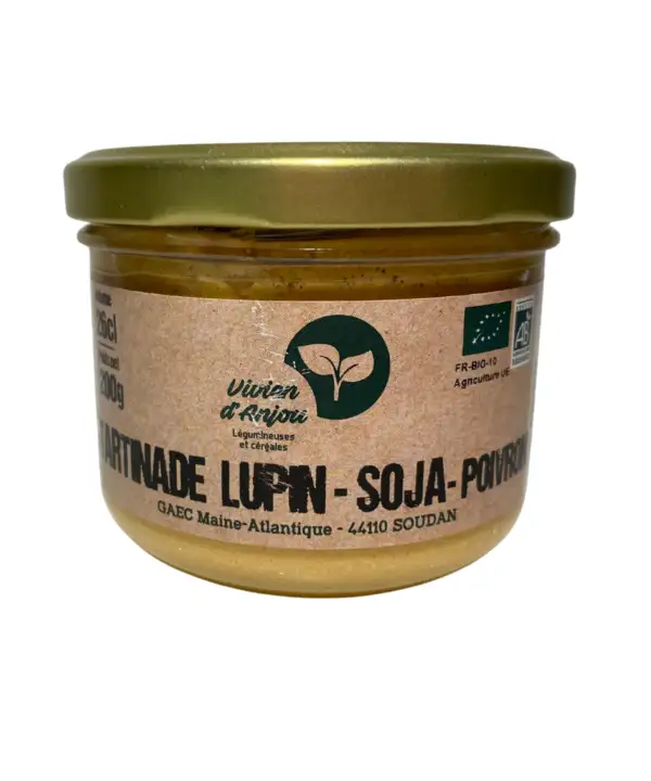 Tartinade lupin/soja/poivron rouge