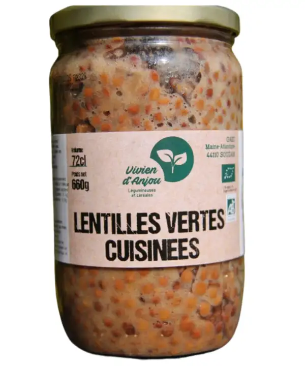Lentilles cuisinées